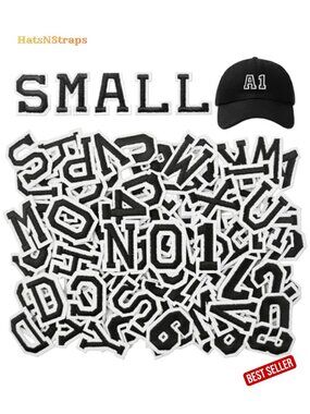 108PCS Iron on Letters and Numbers 1.38 inch Embroidered Letter Patches A-Z &